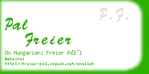 pal freier business card